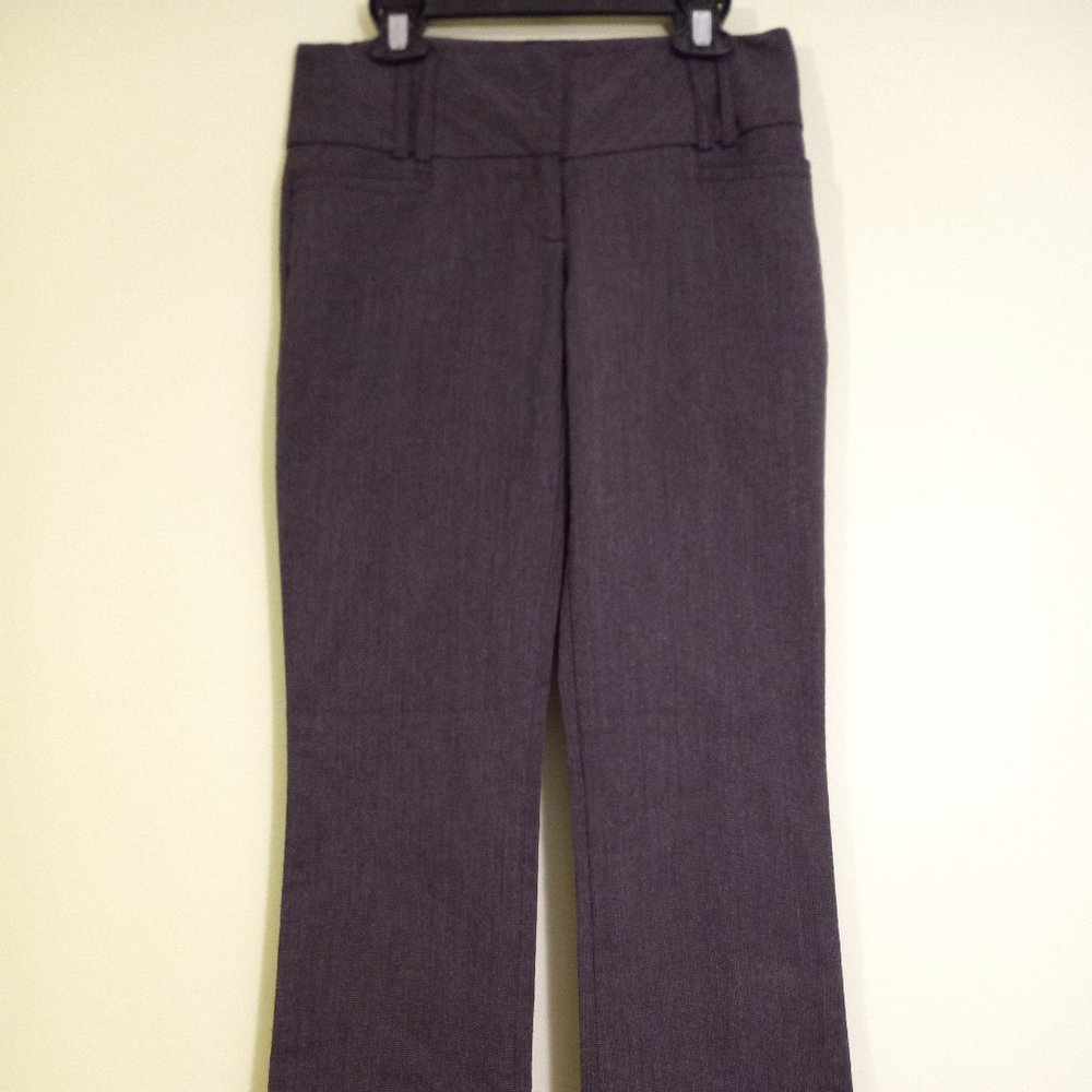 Super Slim Gray Straight Slacks